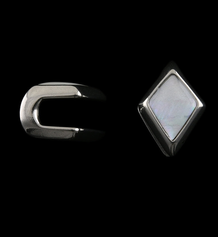Zircon Mother of Pearl Ear Weights