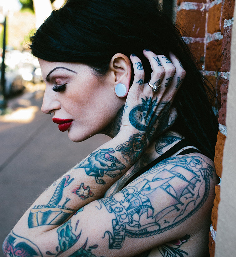 Opalite Glass Plugs