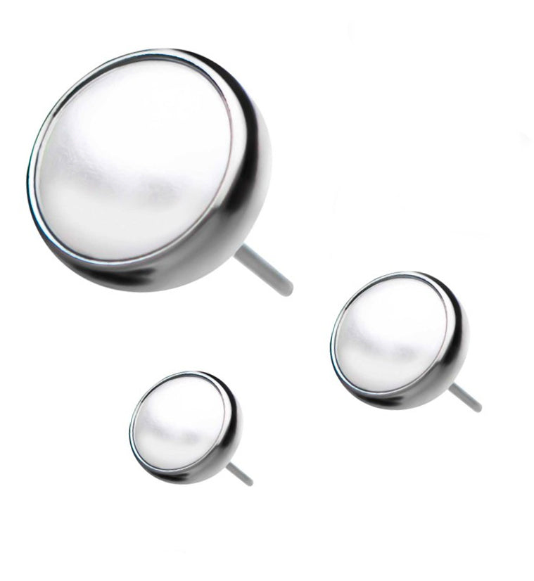 Pearl Threadless Titanium Top