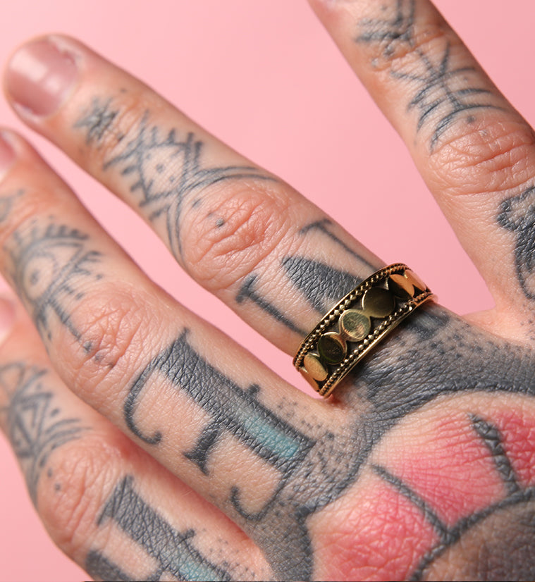Pebble Brass Ring