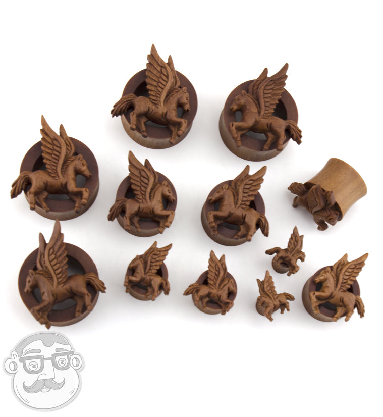 Pegasus Carved Saba Wood Tunnels