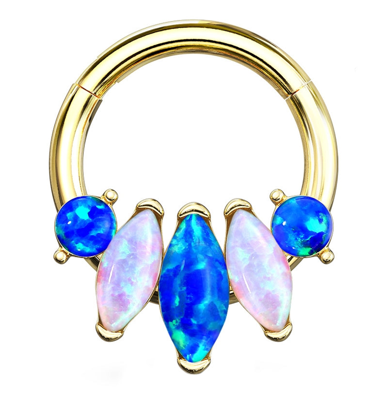 Opalite Marquise Hinged Segment Ring