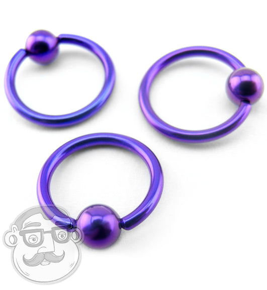 Titanium Purple Captive Ring