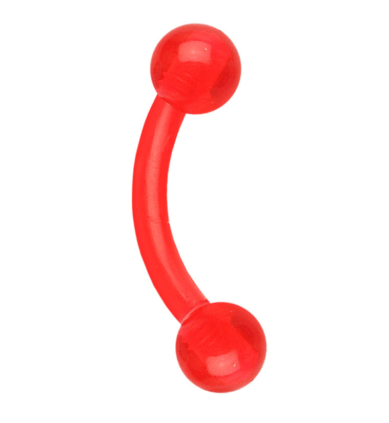 Red Acrylic Curved Barbell