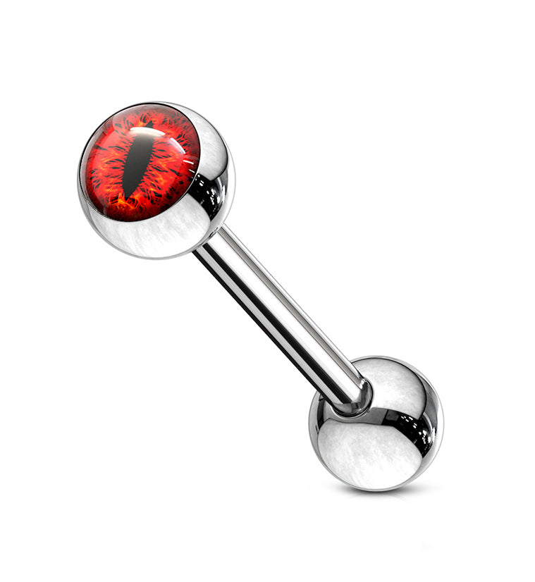 Red Cat's Eye Barbell