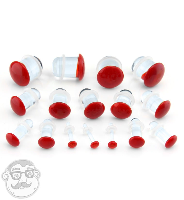 Green Color Front Single Flare Glass Plugs
