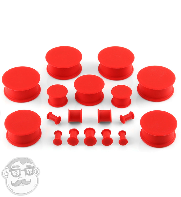 Kaos Red Silicone Hollow Plugs