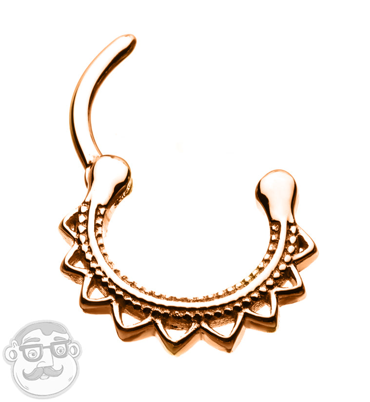 14G Acacia Brass Septum Ring