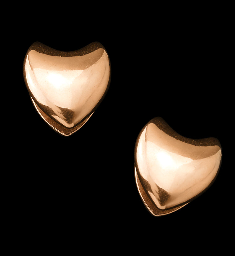 Rose Gold PVD Shield Ear Weights