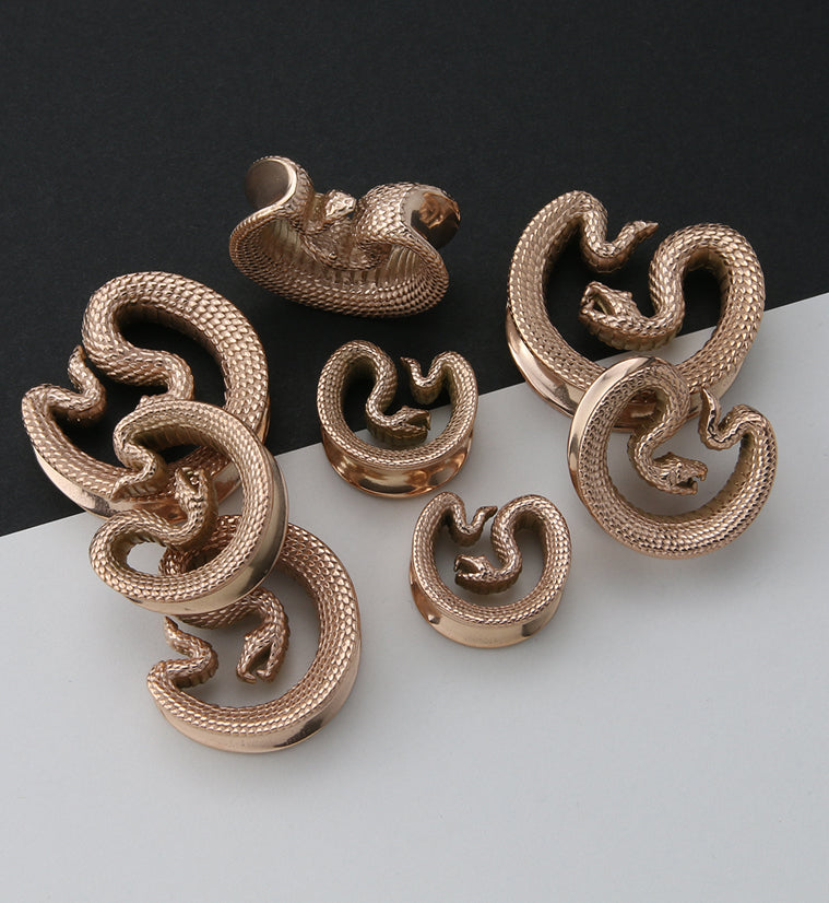 Rose Gold PVD Snake Stainless Steel Saddles