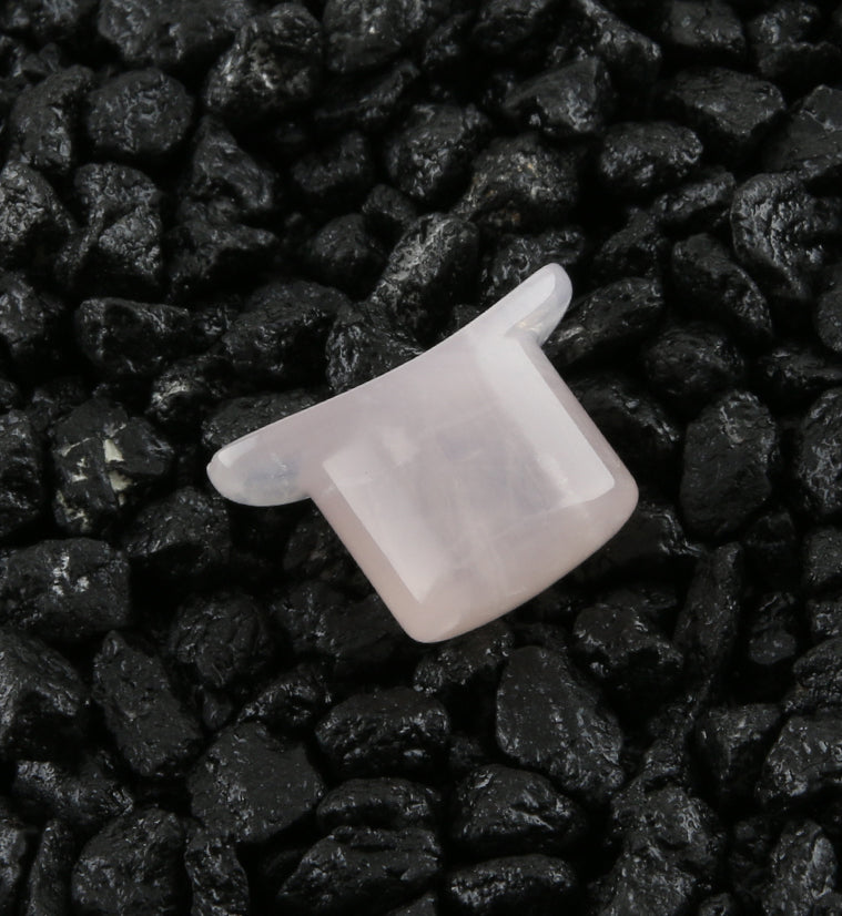Rose Quartz Oval Labret Plug