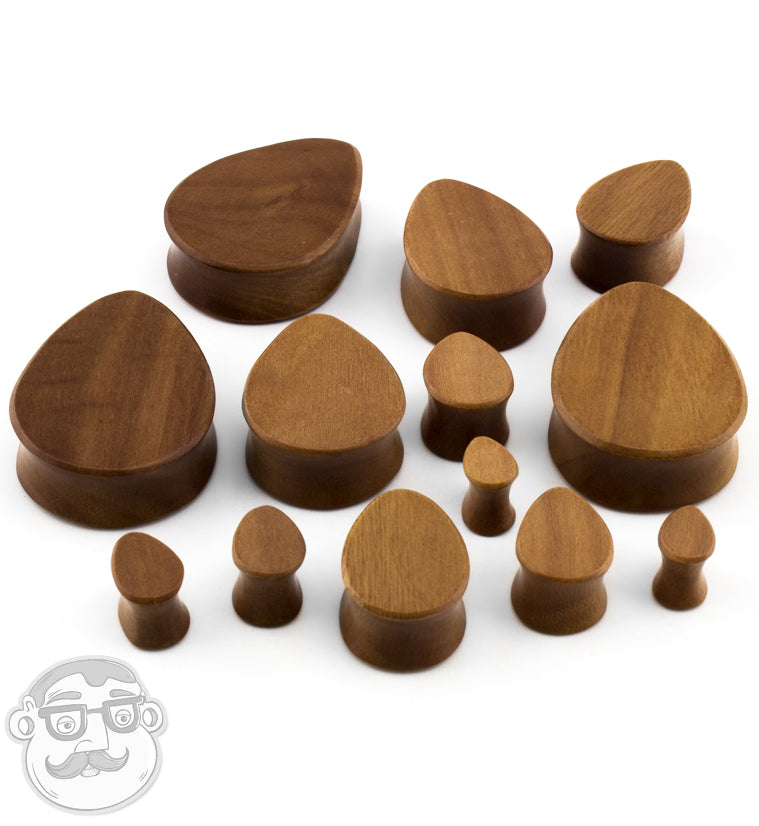 Saba Wood Teardrop Plugs