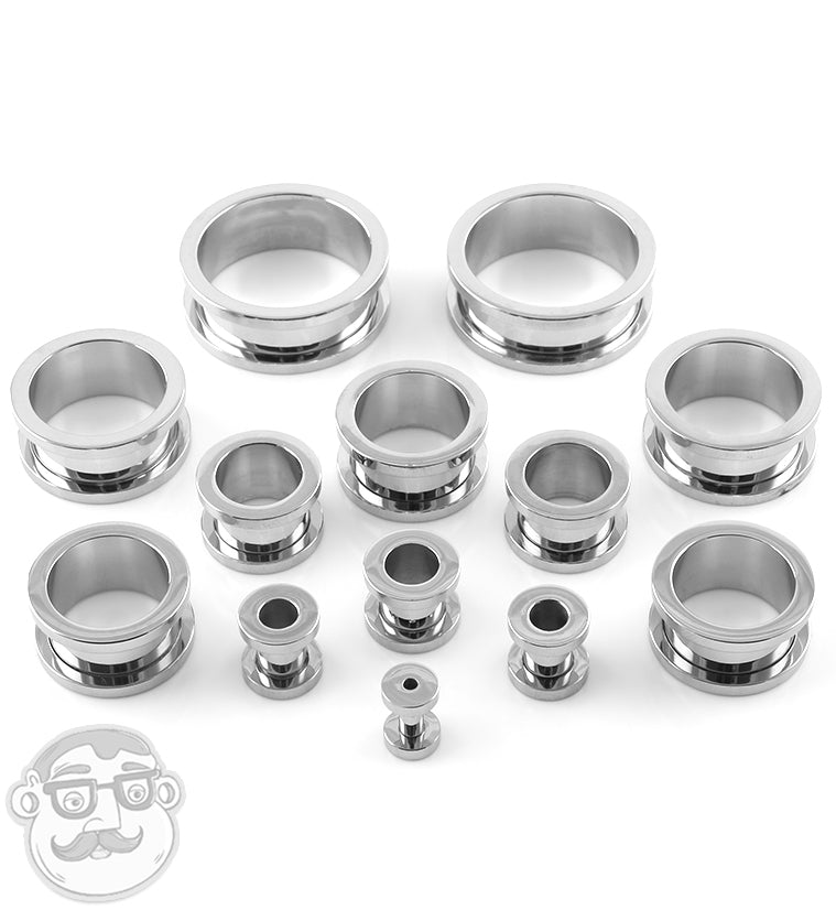 Stainless Steel Screw on Tunnel Plugs