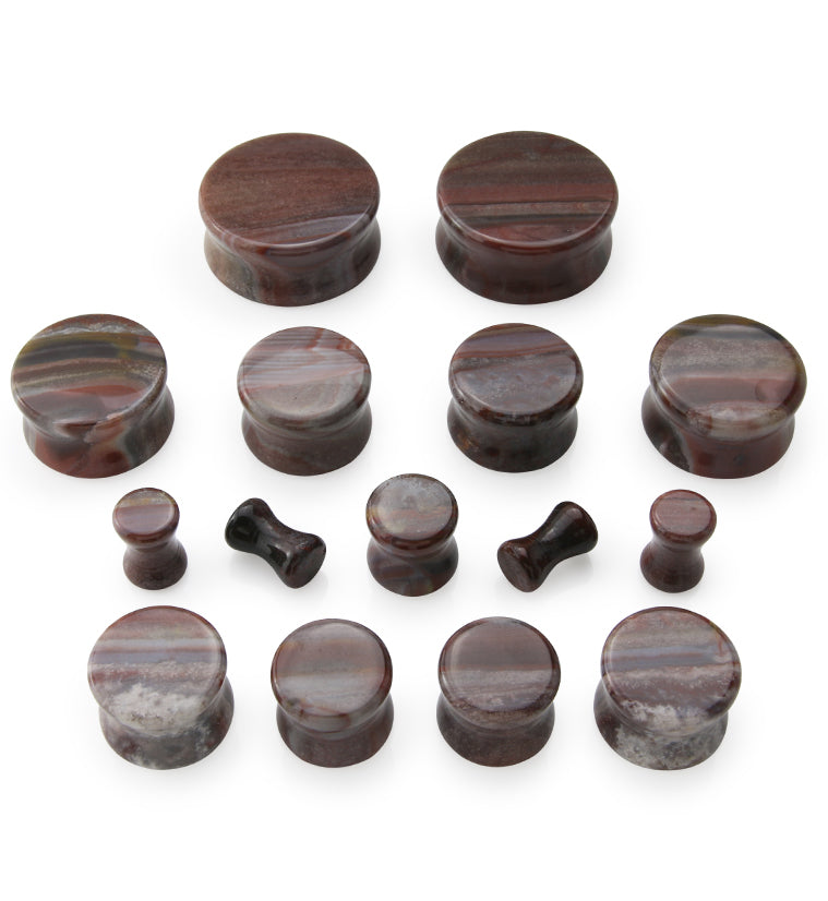 Serape Agate Stone Plugs