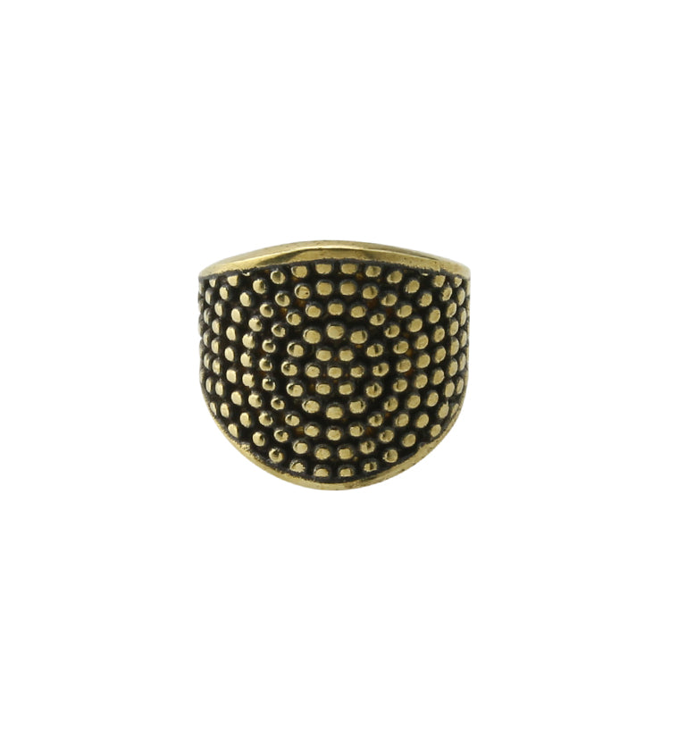 Shield Brass Ear Cuff