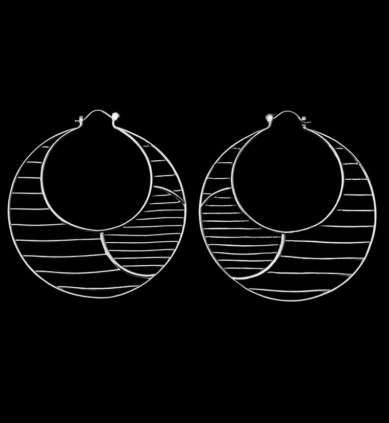 Silver Eclipse Titanium Hangers - Earrings