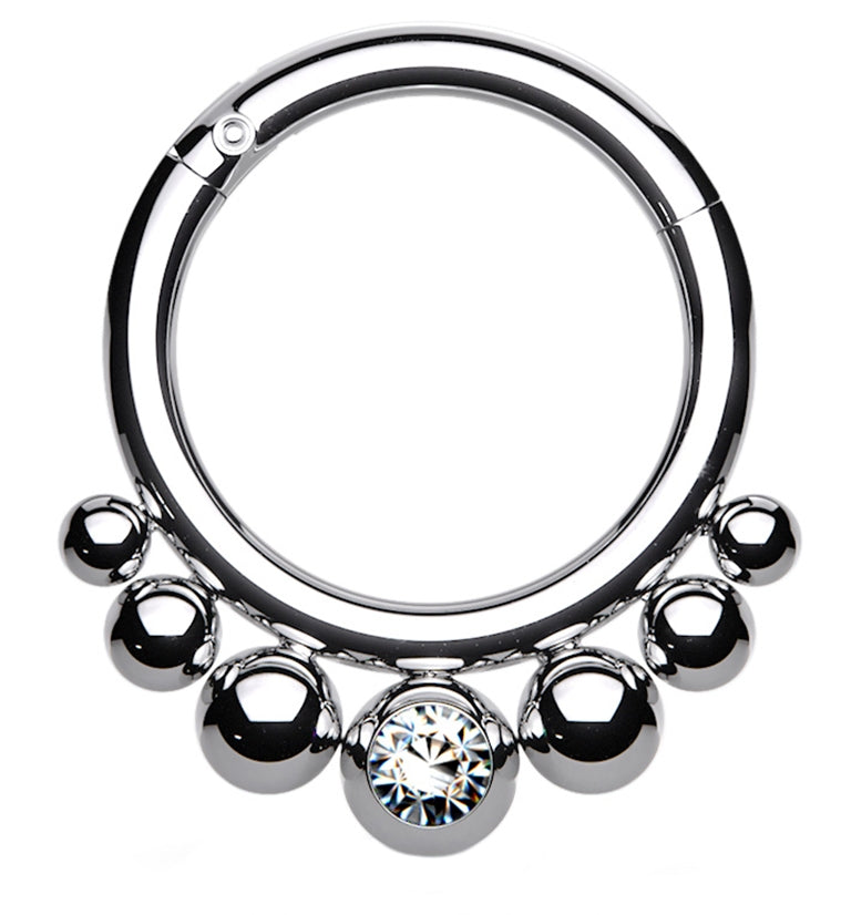 Beaded Snippet Hinged Segment Ring