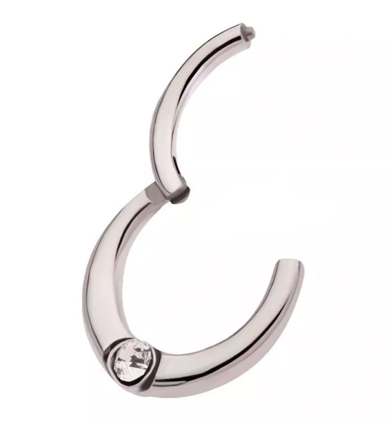 Single Bezel CZ Hinged Segment Ring