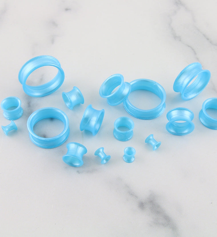 Sky Blue Metallic Ear Skins