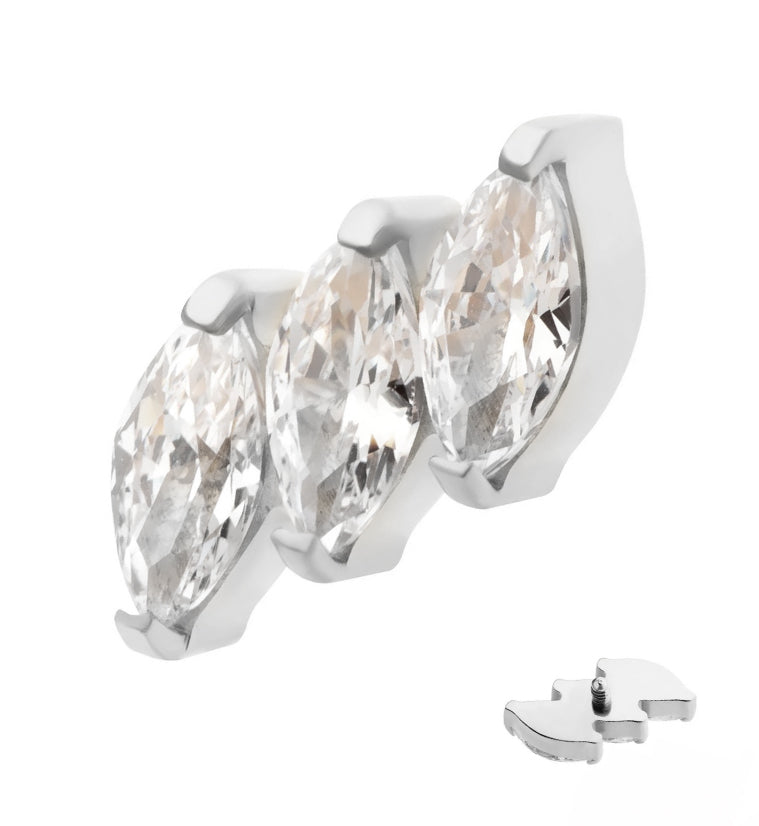Slant CZ Internally Threaded Titanium Top