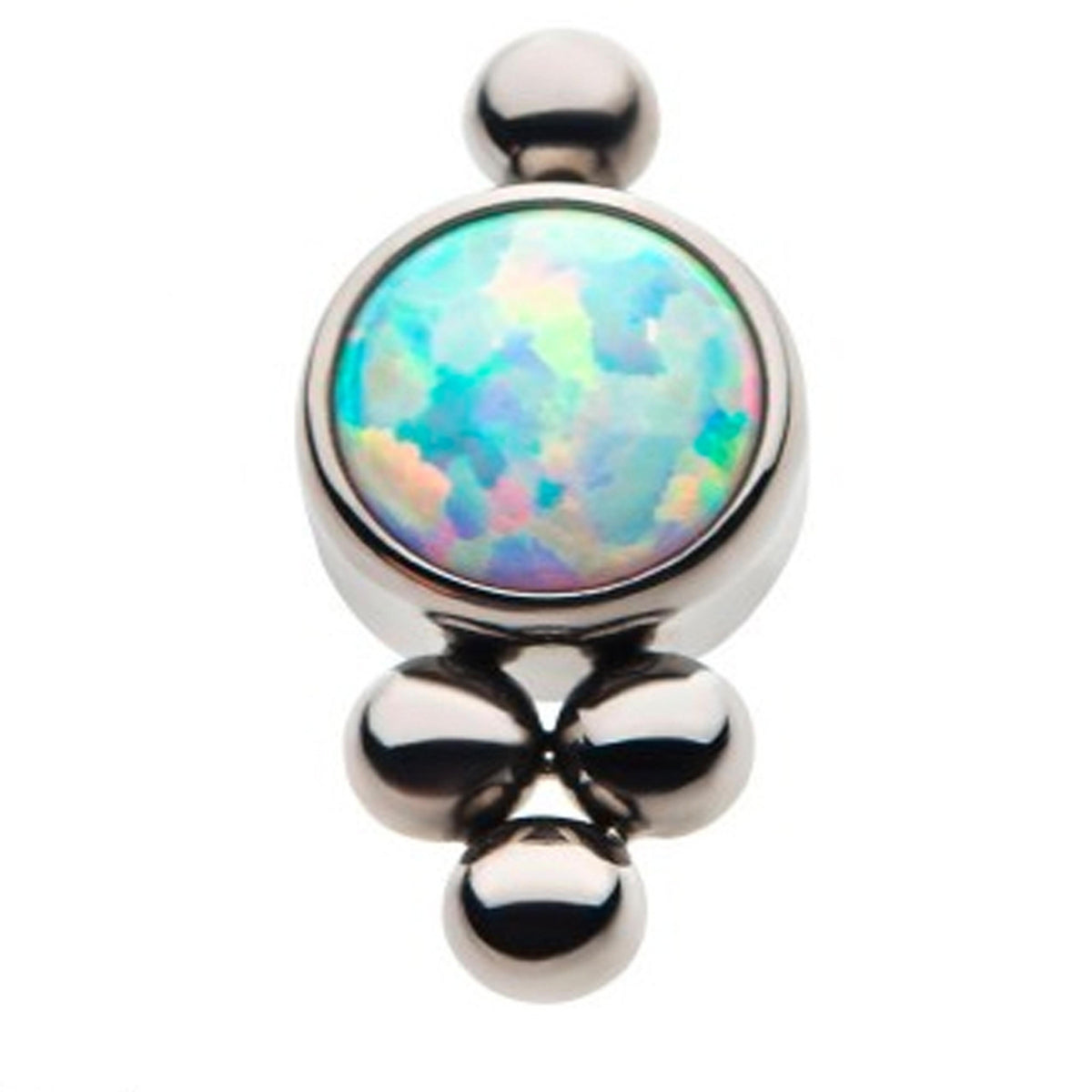 Sole White Opalite Titanium Threaded End