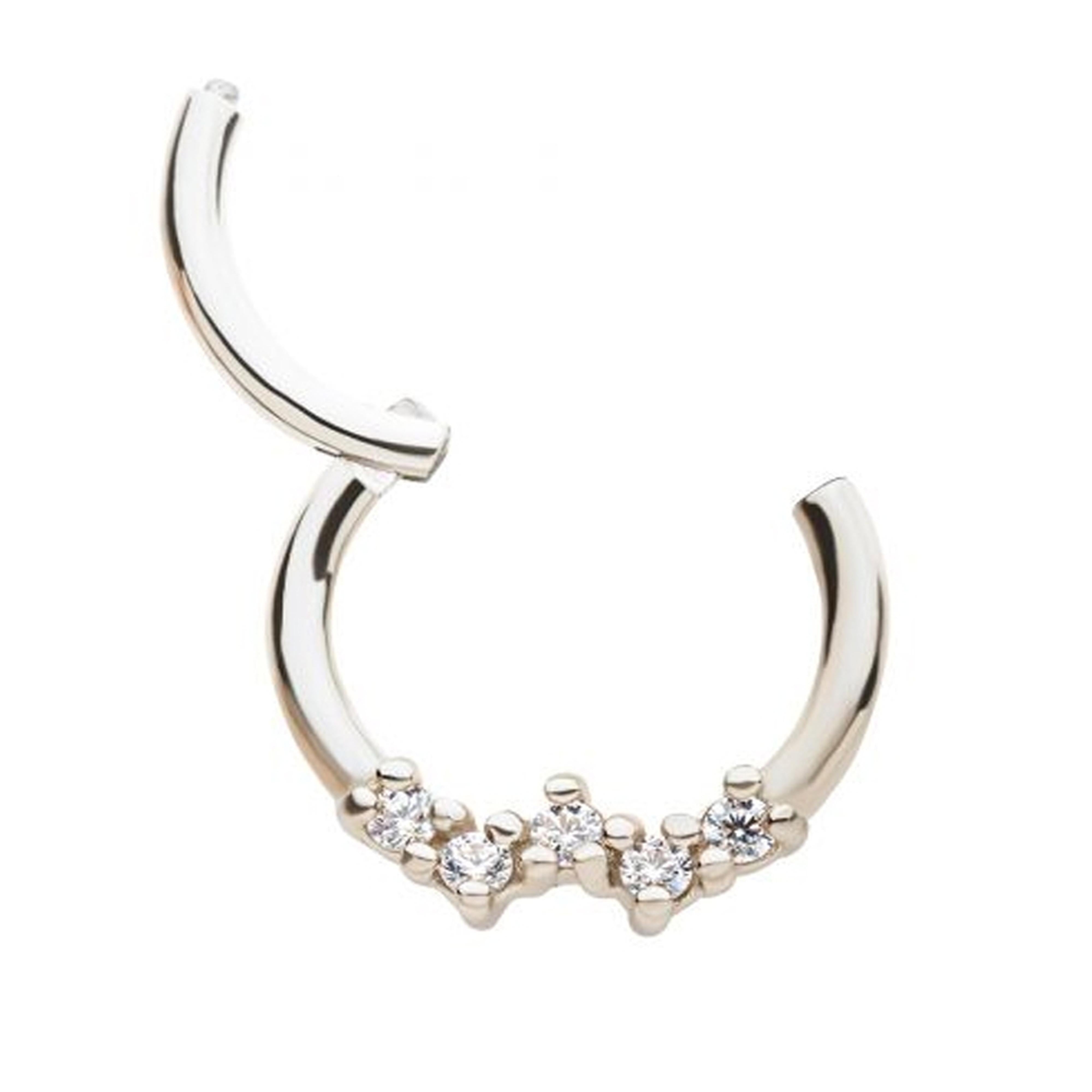 Spherule CZ Hinged Segment Ring