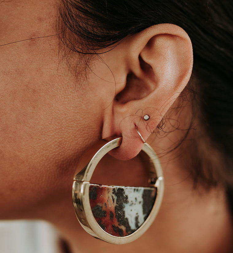 Colure Maligano Jasper Stone Ear Weights
