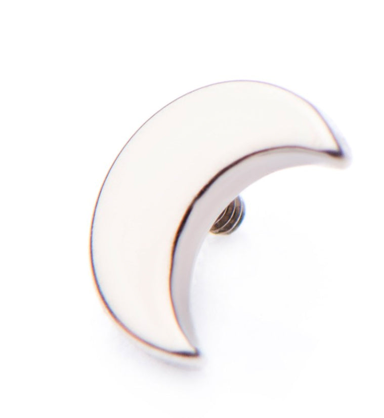 Titanium Crescent Moon Threaded End