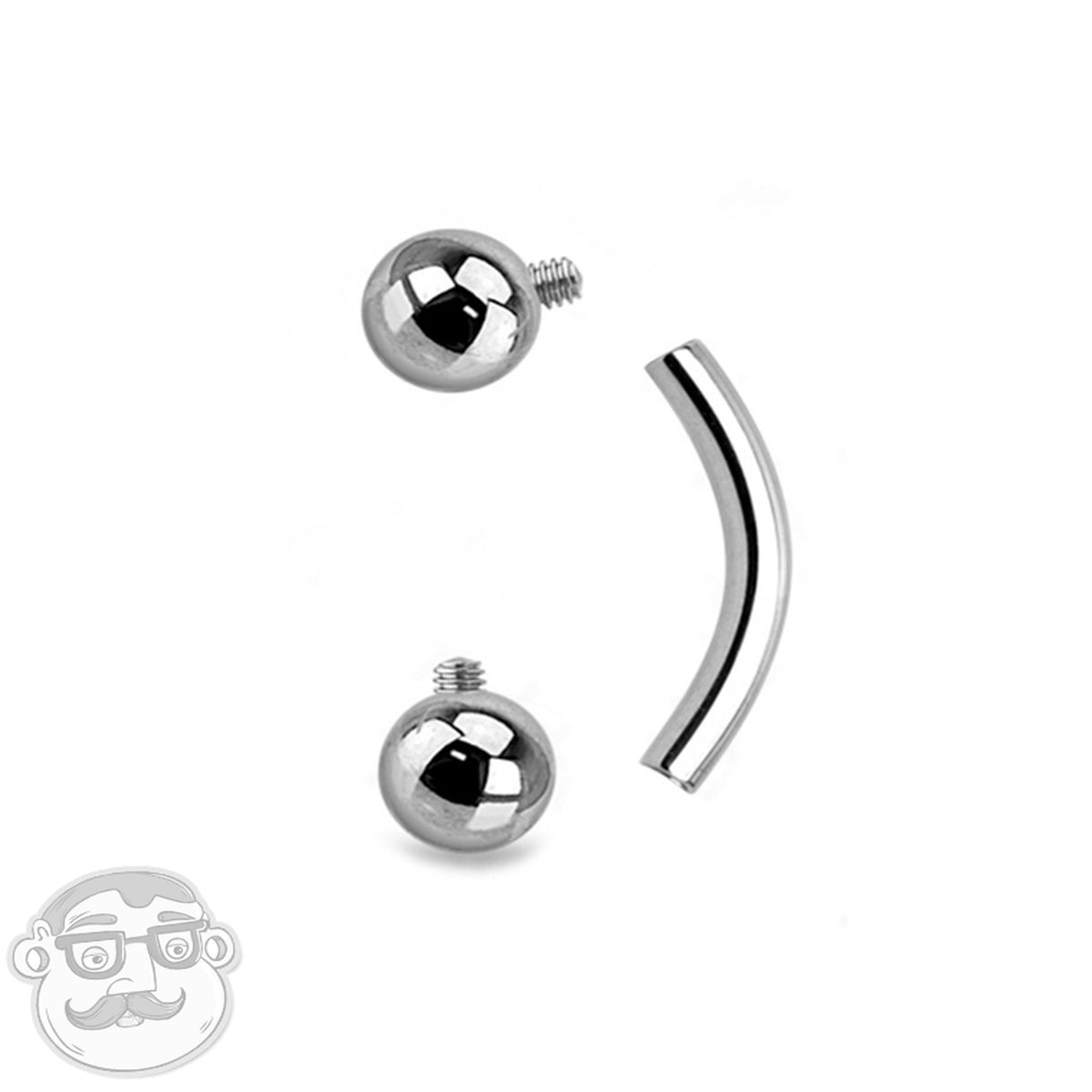 Internally Threaded Titanium Curved Barbell