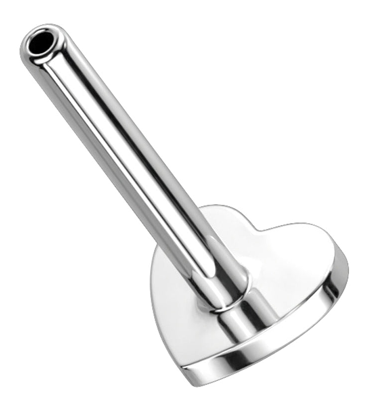 Titanium Threadless Heart Back Labret (Back Only)