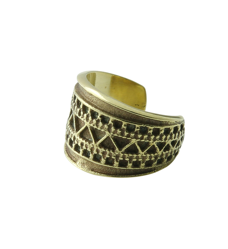 Tribal Brass Ear Cuff