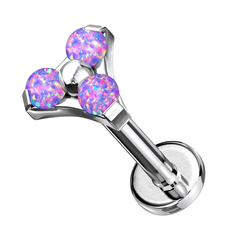 16G Triple Purple Opalite Labret