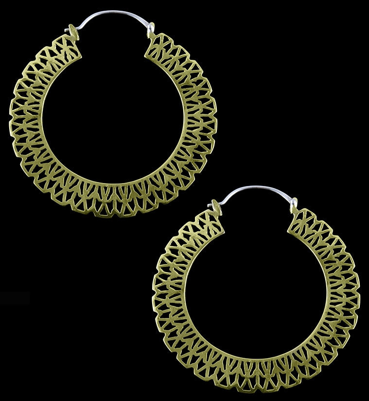 Turbine Brass Earrings / Weights