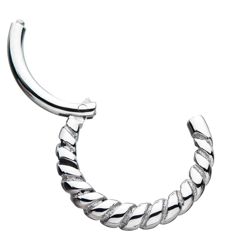 Gold PVD Twine Hinged Segment Ring