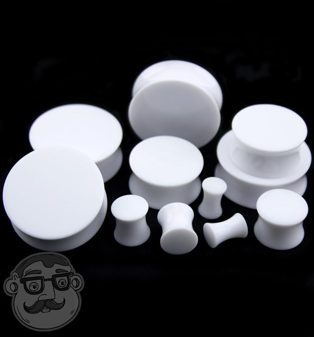 Acrylic White Plugs