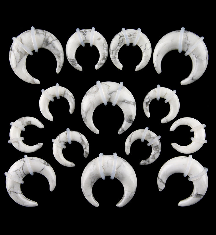 White Howlite Stone Pinchers